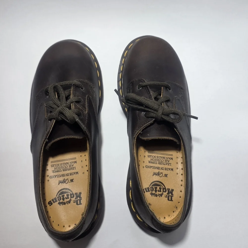 Dr. Martens 1461 Youth Shoes Size 2 Brown Leather Made in England Unisex